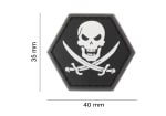 JTG No Fear Pirate Rubber Patch