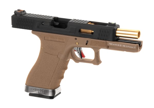 WE G-Force 17 BK Gold Barrel Metal Version GBB