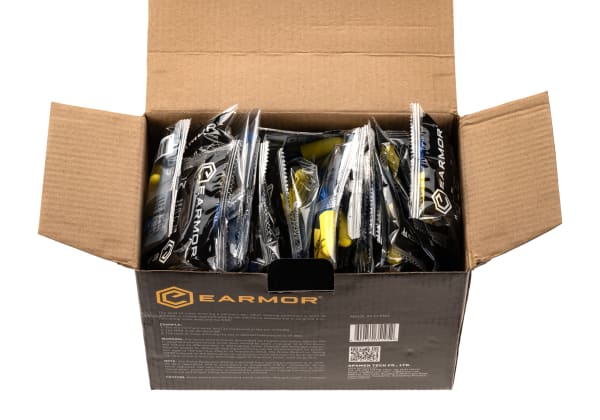 Earmor MaxDefense Cord Ear Plugs NRR33 60 Pairs Box