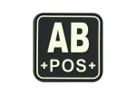 JTG Bloodtype Square Rubber Patch AB Pos