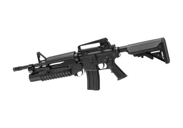 An M4a1 Carbine Equipped With An M203 Grenade Launcher Stock
