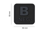 JTG Bloodtype Square Rubber Patch B Neg