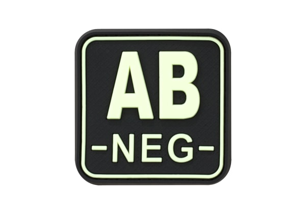 JTG Bloodtype Square Rubber Patch AB Neg