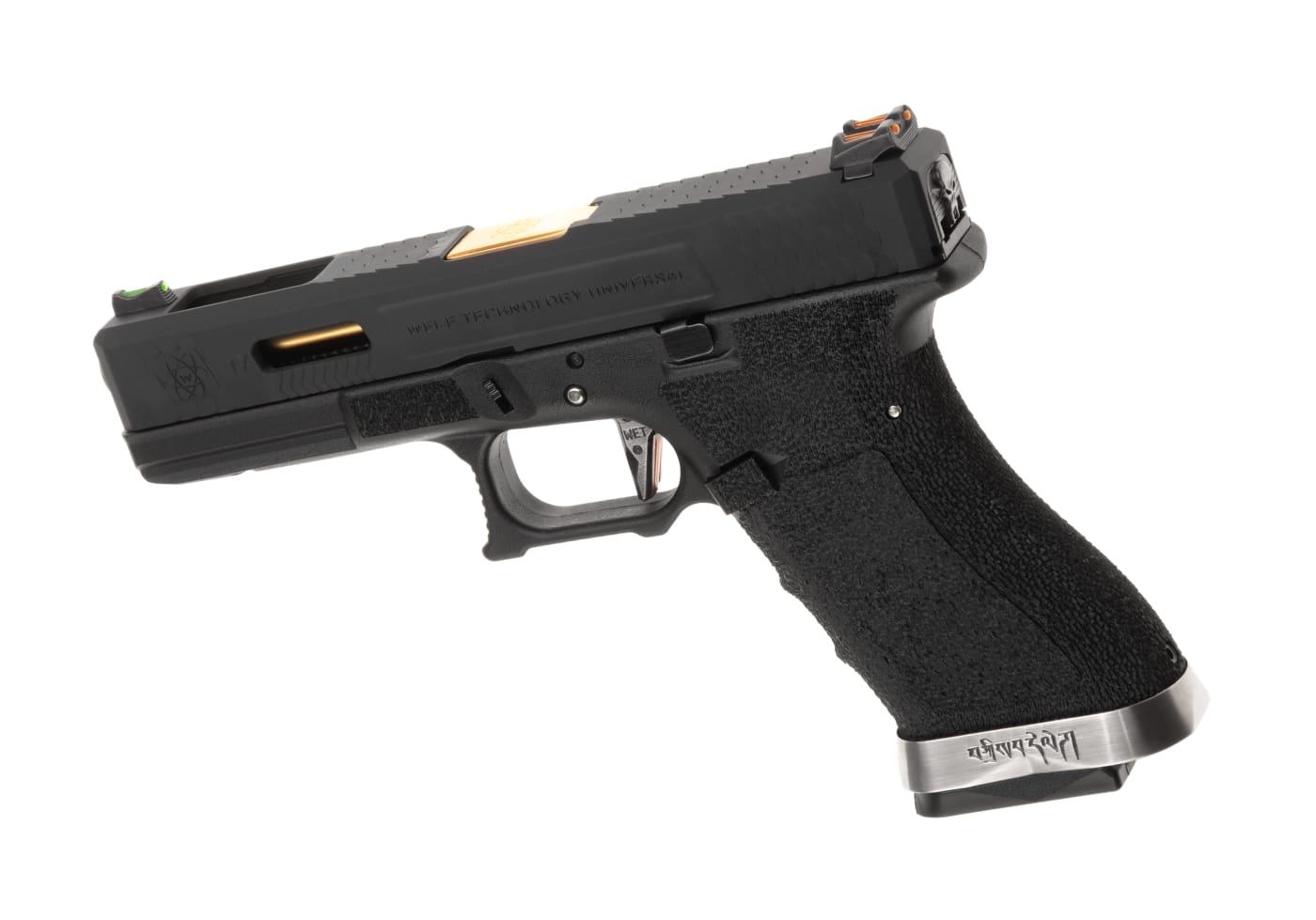 WE G-Force 17 BK Gold Barrel Metal Version GBB