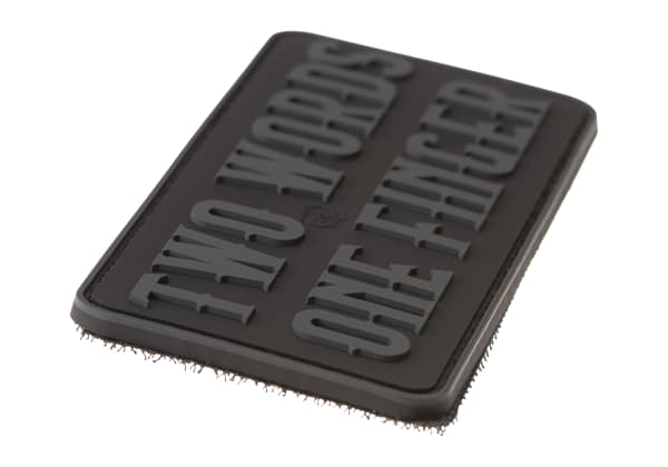 JTG Two Words One Finger Big Rubber Patch