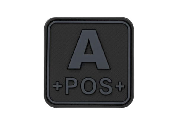 JTG Bloodtype Square Rubber Patch A Pos