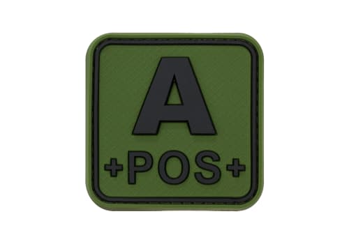 JTG Bloodtype Square Rubber Patch A Pos