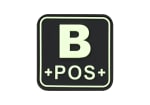 JTG Bloodtype Square Rubber Patch B Pos