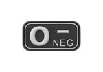 JTG Bloodtype Rubber Patch 0 Neg