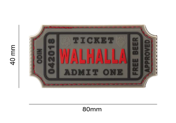 JTG Large Walhalla Ticket Rubber Patch
