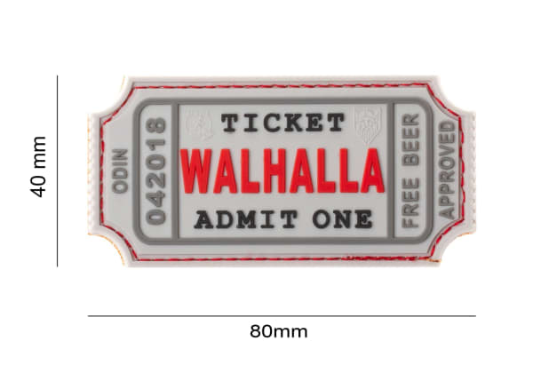 JTG Large Walhalla Ticket Rubber Patch