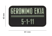 JTG Geronimo EKIA Rubber Patch Glow in the Dark
