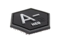 JTG Bloodgroup Hexagon Rubber Patch A Neg