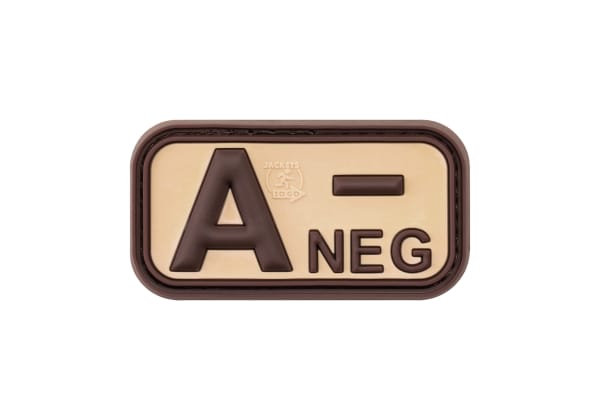 JTG Bloodtype Rubber Patch A Neg
