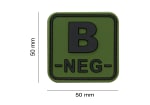 JTG Bloodtype Square Rubber Patch B Neg