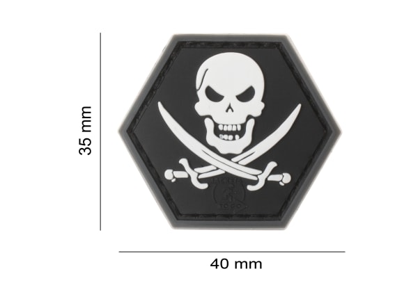 JTG No Fear Pirate Rubber Patch