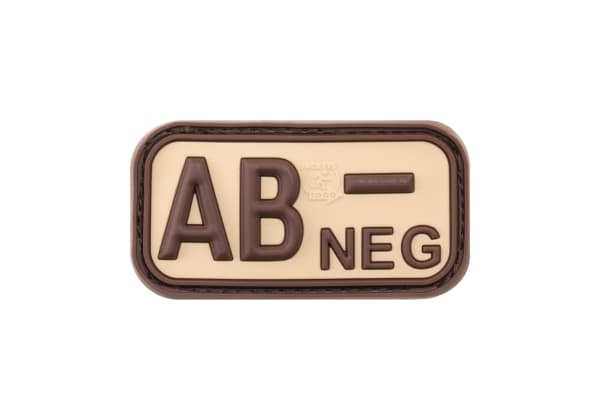 JTG Bloodtype Rubber Patch AB Neg