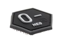 JTG Bloodgroup Hexagon Rubber Patch 0 Neg