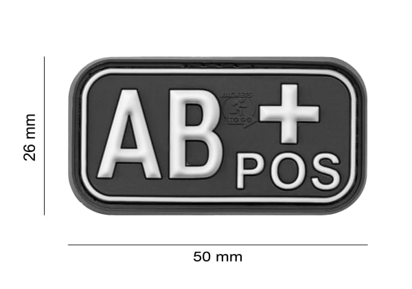 JTG Bloodtype Rubber Patch AB Pos