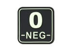 JTG Bloodtype Square Rubber Patch 0 Neg