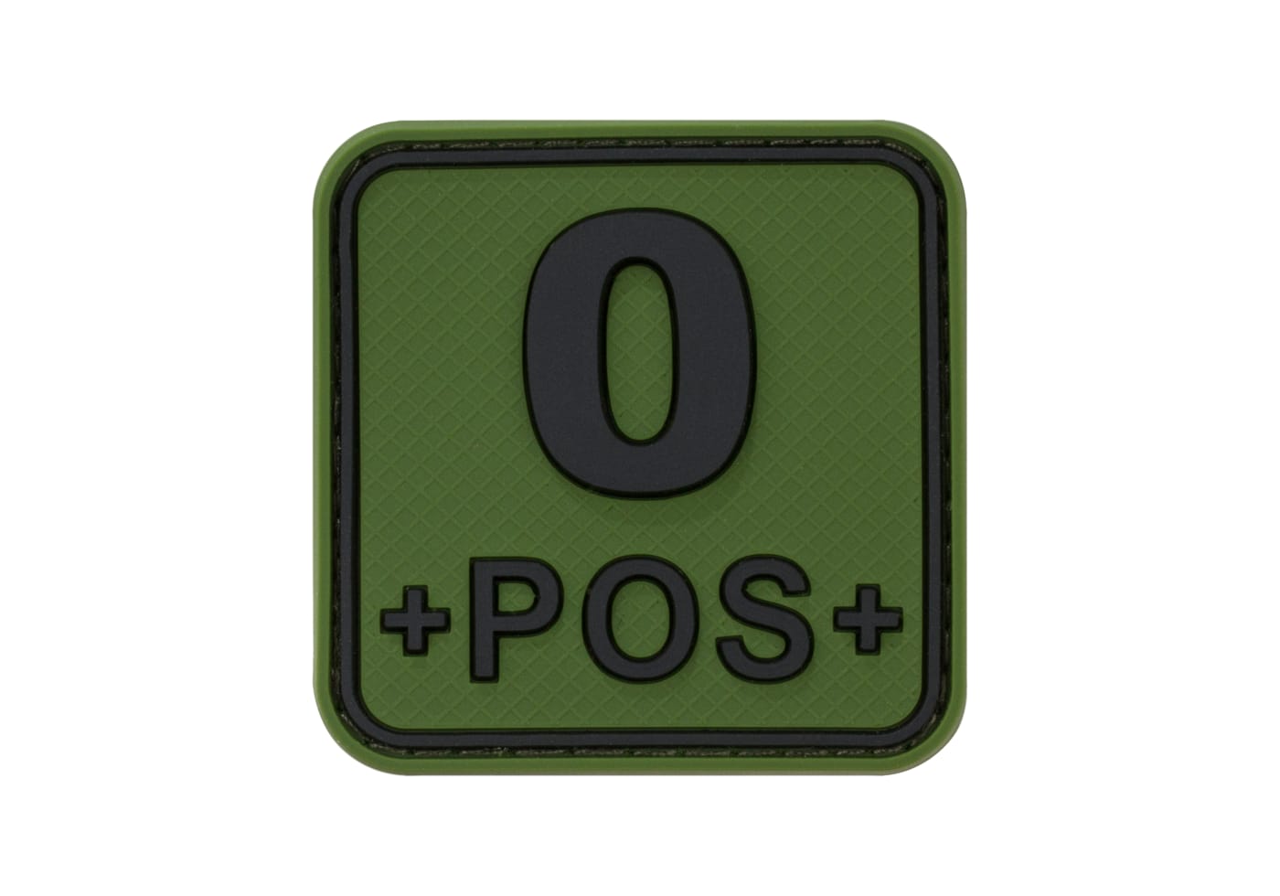 JTG Bloodtype Square Rubber Patch 0 Pos