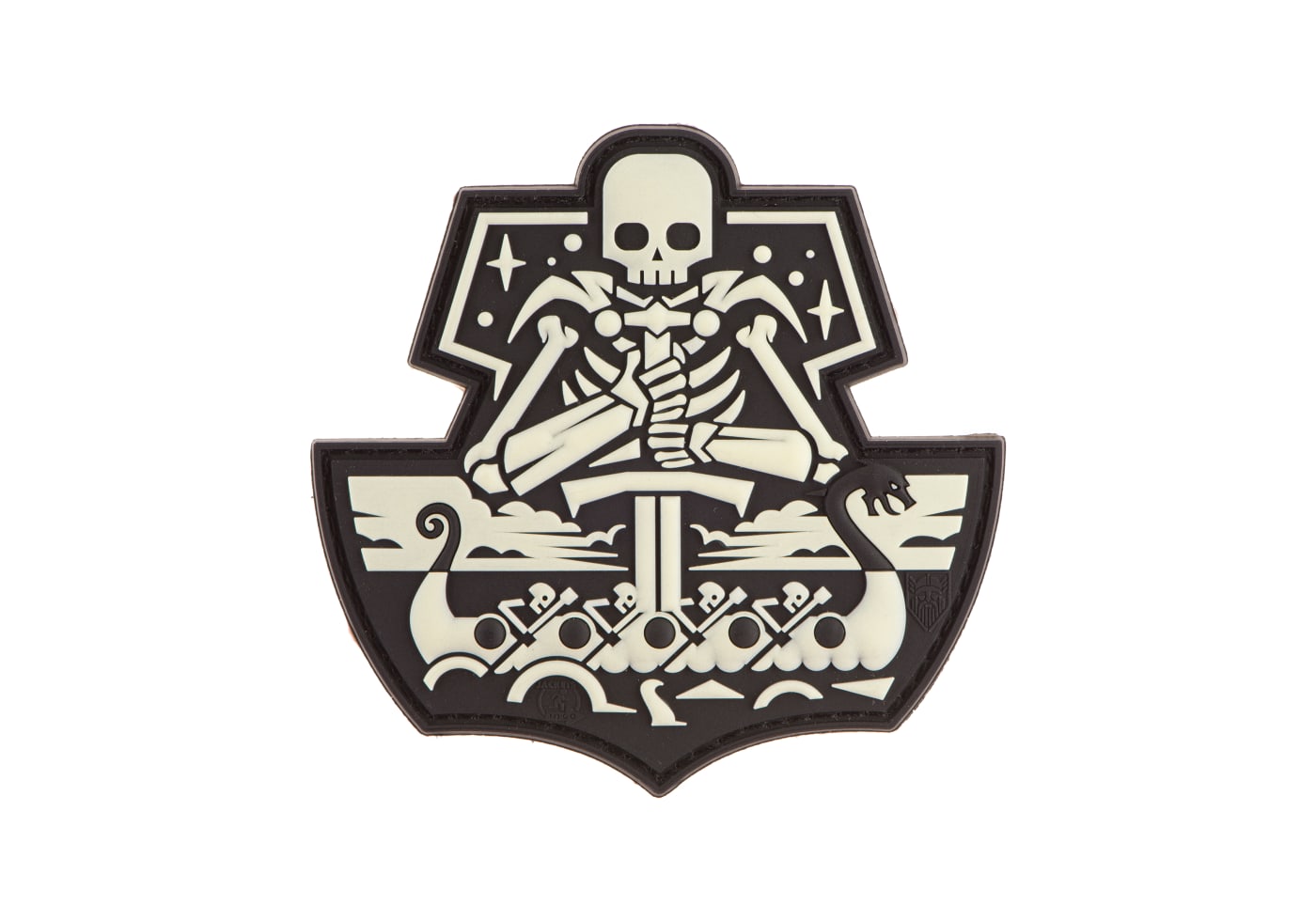 JTG Ghost Ship Skull Rubber Patch