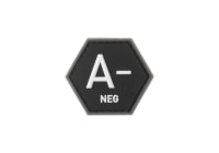JTG Bloodgroup Hexagon Rubber Patch A Neg