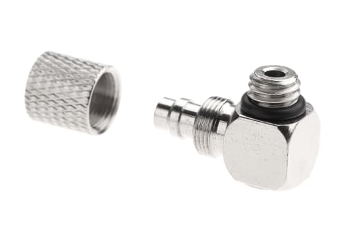 EpeS HPA 6mm Hose Coupling with Screwed Catch 90 Degree - Outer M6 Thread