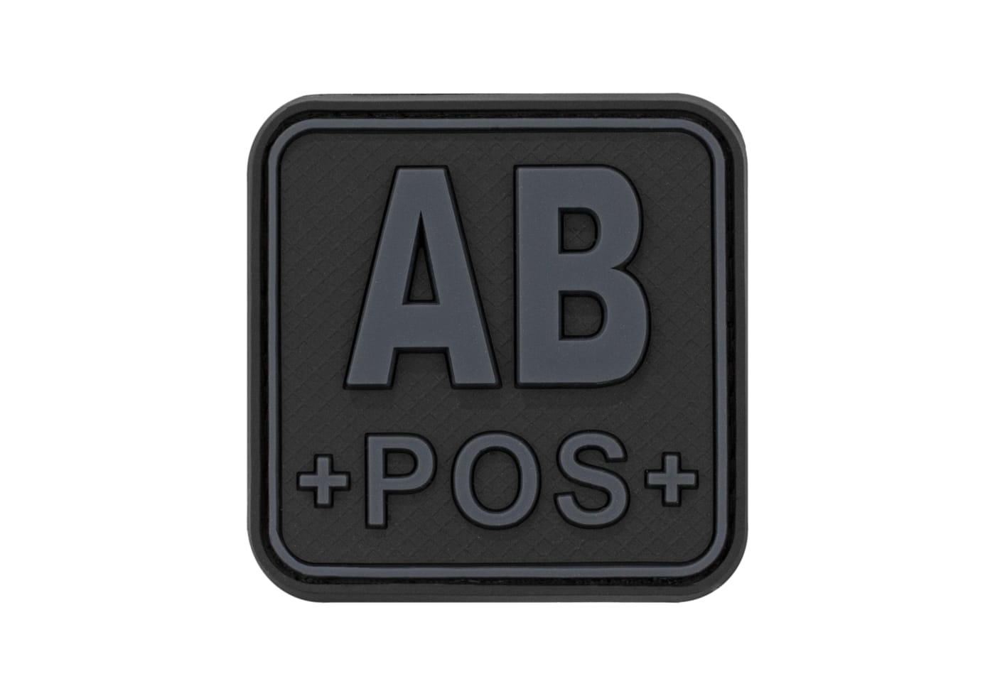 JTG Bloodtype Square Rubber Patch AB Pos