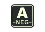 JTG Bloodtype Square Rubber Patch A Neg