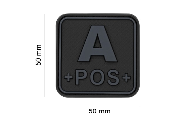 JTG Bloodtype Square Rubber Patch A Pos