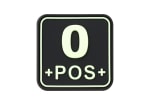JTG Bloodtype Square Rubber Patch 0 Pos
