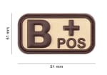 JTG Bloodtype Rubber Patch B Pos