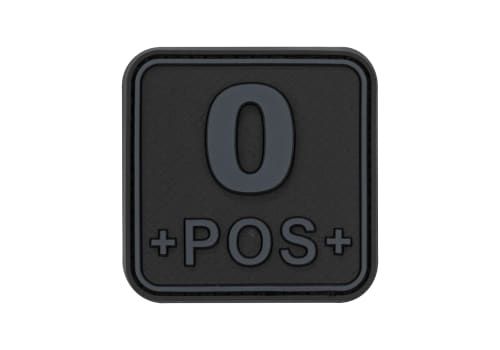 JTG Bloodtype Square Rubber Patch 0 Pos