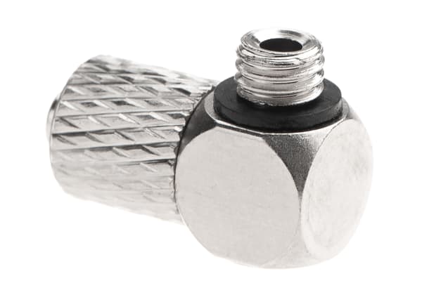 EpeS HPA 6mm Hose Coupling with Screwed Catch 90 Degree - Outer M5 Thread