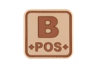 JTG Bloodtype Square Rubber Patch B Pos