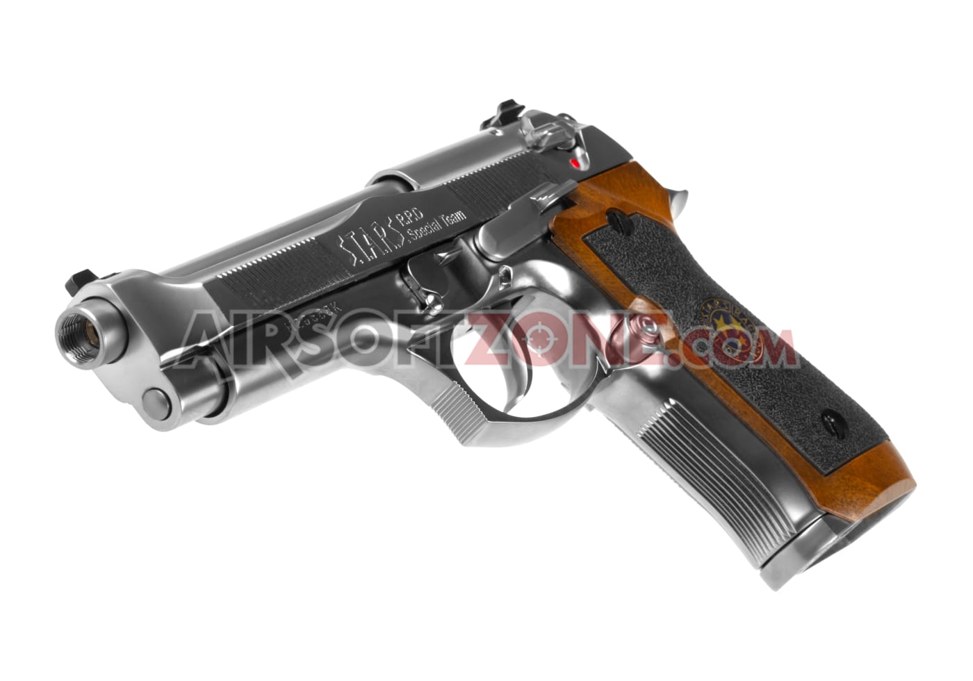 WE Beretta M92 Silver Full Metal Airsoft Gas Blowback Pistol 