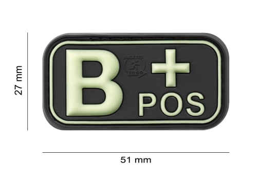 JTG Bloodtype Rubber Patch B Pos