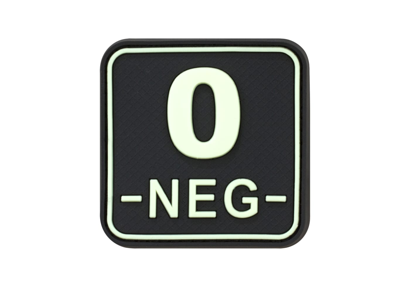 JTG Bloodtype Square Rubber Patch 0 Neg