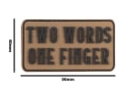JTG Two Words One Finger Big Rubber Patch