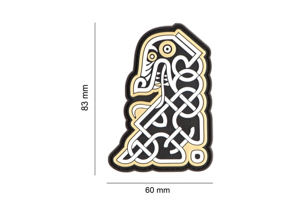 JTG Northman Tribal Dragon Ship Head Rubber Patch
