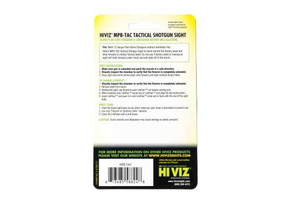 HIVIZ MPB-TAC Barrel Snap On Shotgun Front Sight