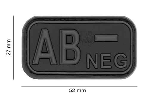 JTG Bloodtype Rubber Patch AB Neg