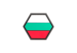 JTG Hexagon Bulgarian Flag Rubber Patch