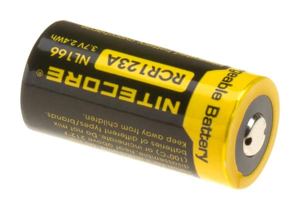 Nitecore NL166 RCR123 Battery 3.7V 650mAh