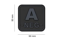 JTG Bloodtype Square Rubber Patch A Neg