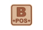 JTG Bloodtype Square Rubber Patch B Pos