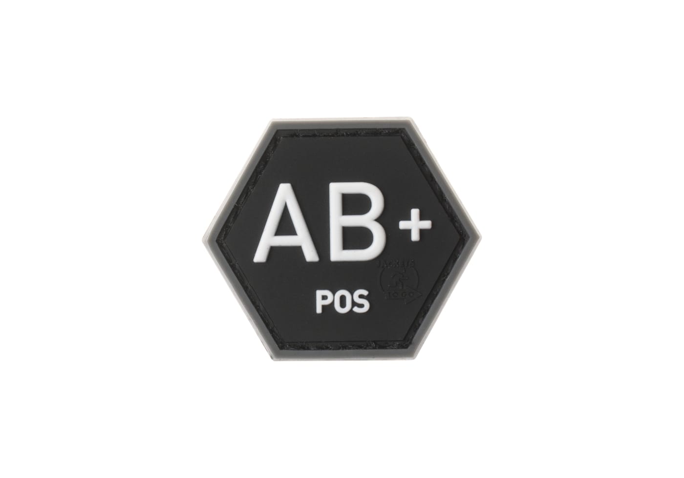 JTG Bloodgroup Hexagon Rubber Patch AB Pos
