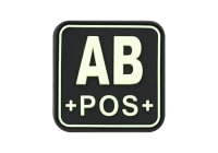 JTG Bloodtype Square Rubber Patch AB Pos