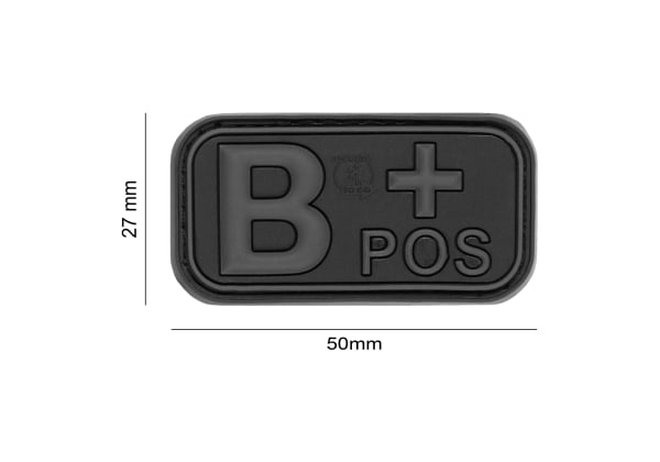 JTG Bloodtype Rubber Patch B Pos